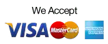 We accept Visa, MasterCard and American Express