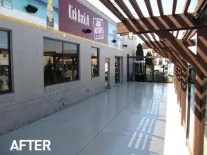Jack Astor's patio epoxy coating after