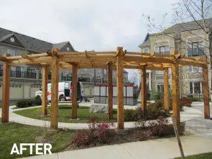 Pergola staining after, Toronto
