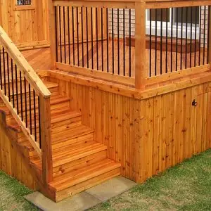 Wood deck and fence staining services